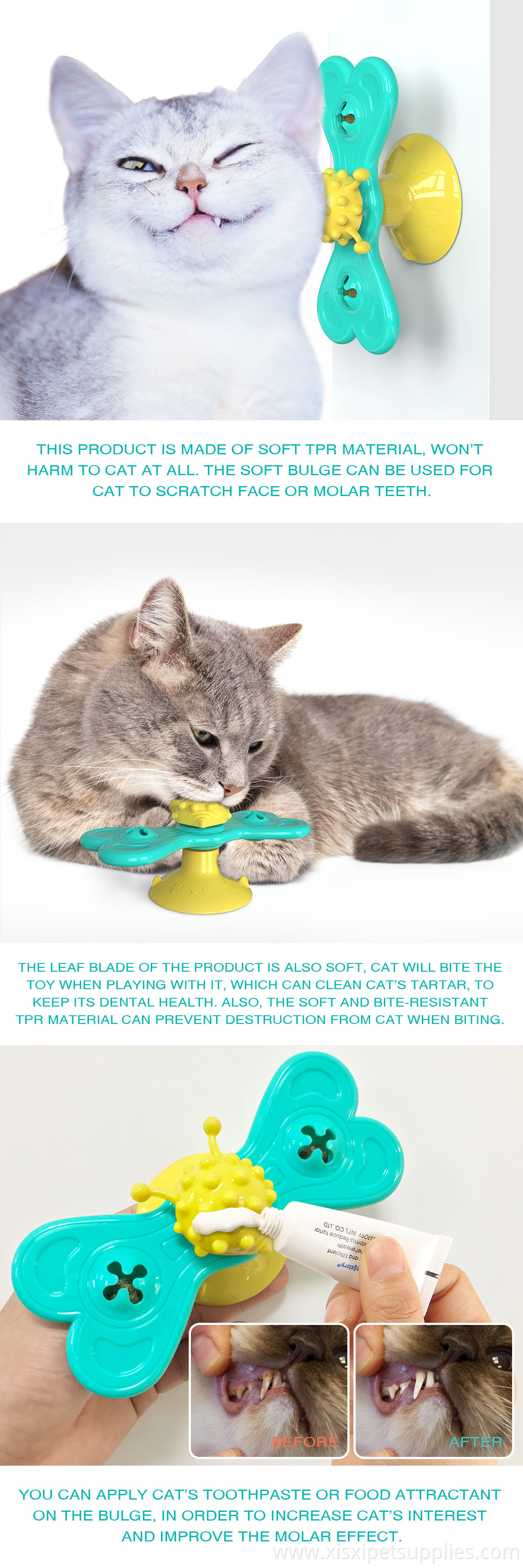 Wholesale Butterfly Cat Toy Blue Yellow Pet Innovative Accessories